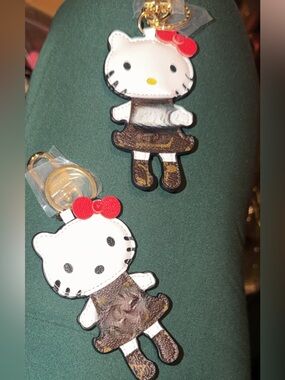 White & Red Character Keychain Bag Charm